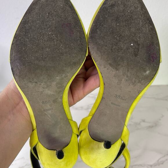 Alexander Wang Lovisa Suede Ankle Wrap Pump in Citrine 38.5 - Picture 12 of 12